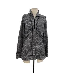 Lululemon Cypress Kiss 1/2 Zip Top Sweatshirt Rush‎ Jacquard Black White Size 10